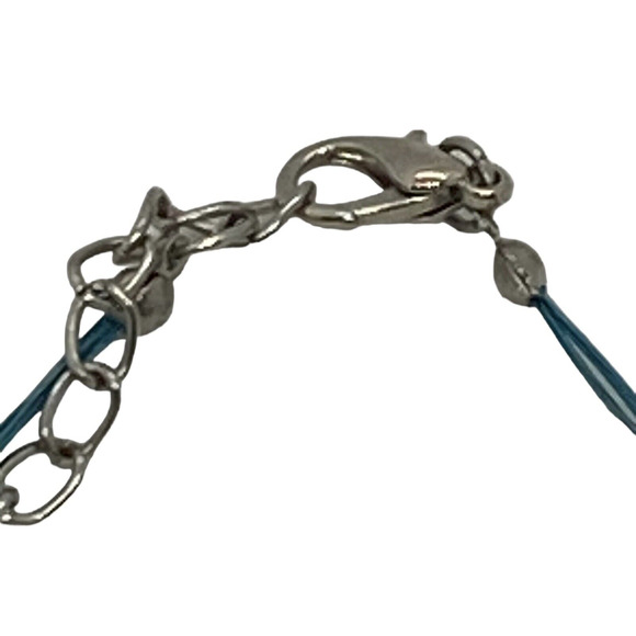 Multicolored Turquoise Stones Green Beads Three Strand Necklace Handcrafted - Picture 5 of 15